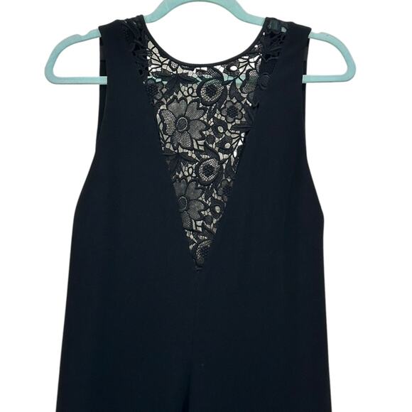 Tibi Open-Back Asymmetric Guipure Lace-Paneled Embellished Crepe Midi Dress - Picture 5 of 10